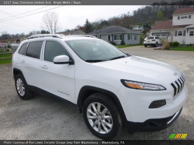 Bright White / Black 2017 Jeep Cherokee Limited 4x4