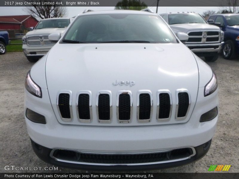 Bright White / Black 2017 Jeep Cherokee Limited 4x4
