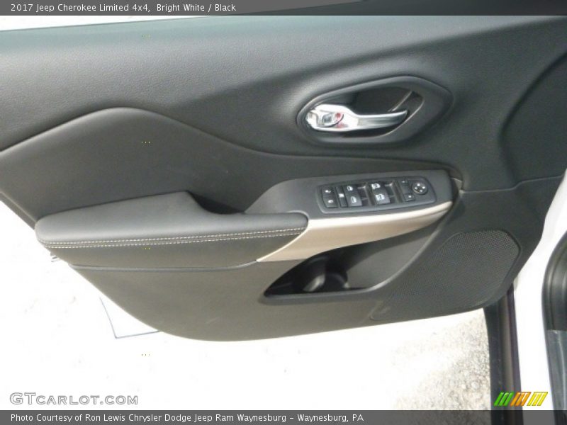 Bright White / Black 2017 Jeep Cherokee Limited 4x4