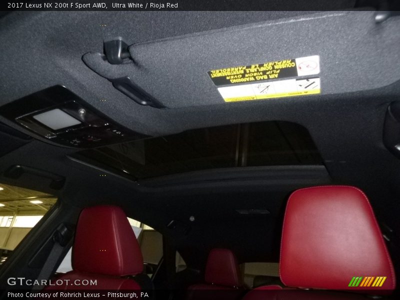 Ultra White / Rioja Red 2017 Lexus NX 200t F Sport AWD