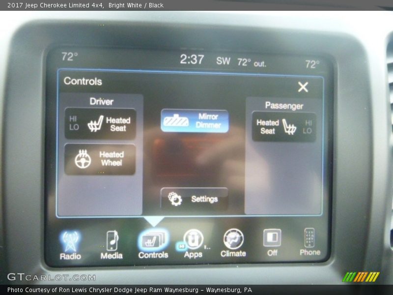 Bright White / Black 2017 Jeep Cherokee Limited 4x4