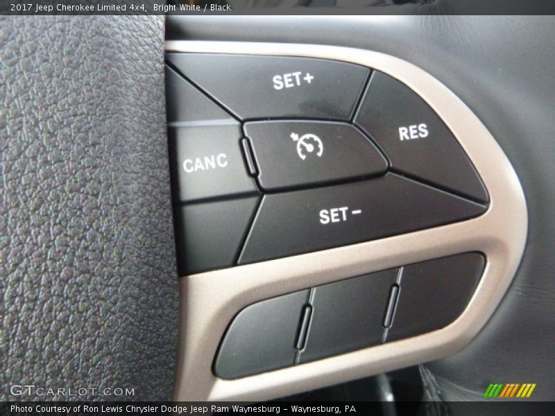 Bright White / Black 2017 Jeep Cherokee Limited 4x4