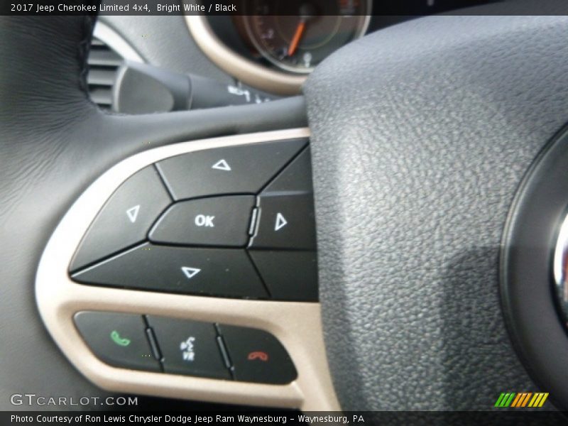 Bright White / Black 2017 Jeep Cherokee Limited 4x4
