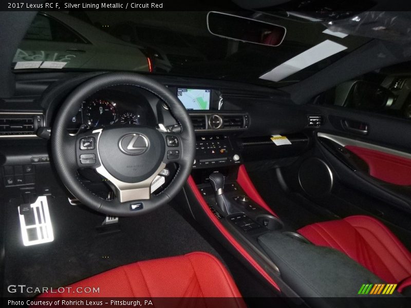 Silver Lining Metallic / Circuit Red 2017 Lexus RC F