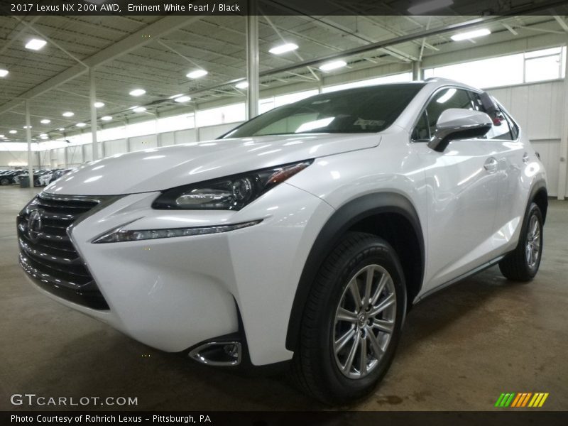 Eminent White Pearl / Black 2017 Lexus NX 200t AWD