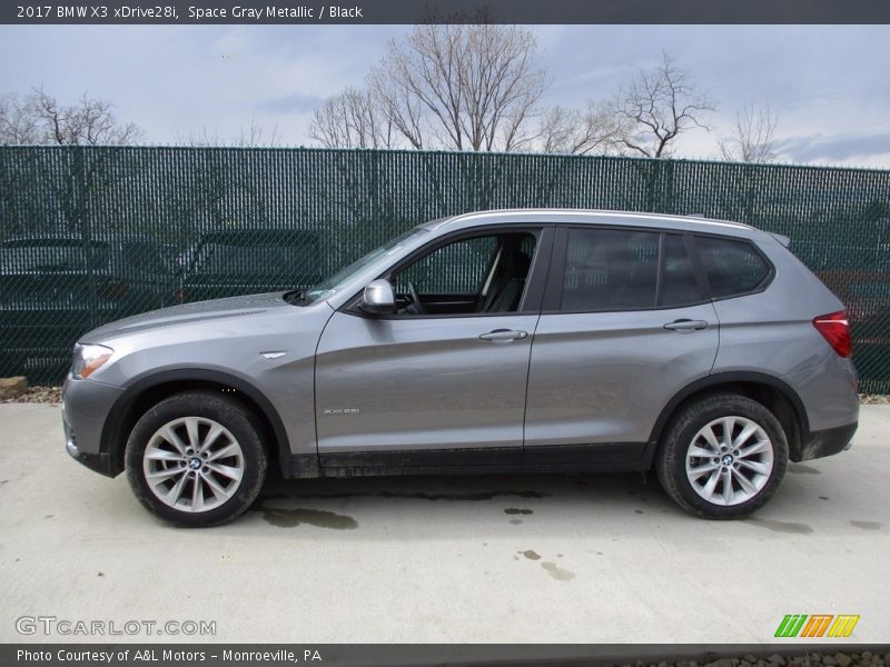 Space Gray Metallic / Black 2017 BMW X3 xDrive28i