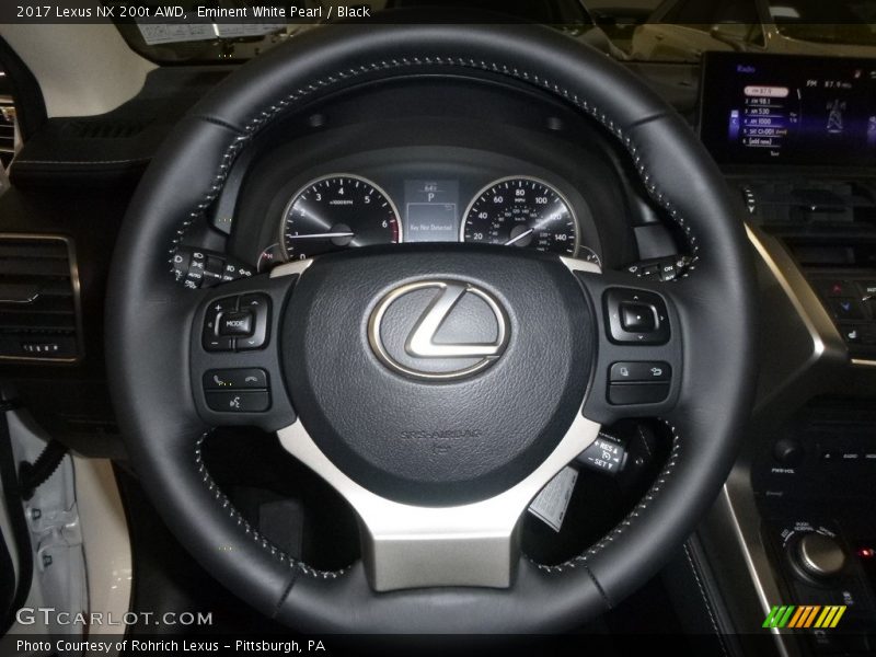 Eminent White Pearl / Black 2017 Lexus NX 200t AWD