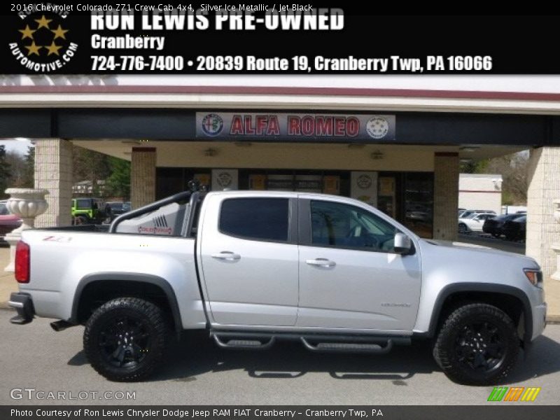 Silver Ice Metallic / Jet Black 2016 Chevrolet Colorado Z71 Crew Cab 4x4