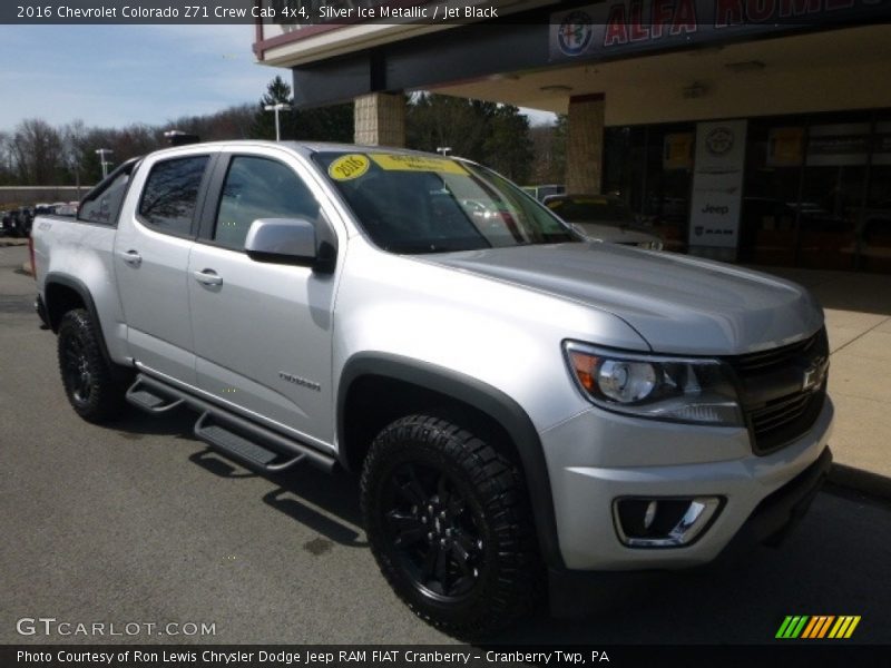 Silver Ice Metallic / Jet Black 2016 Chevrolet Colorado Z71 Crew Cab 4x4