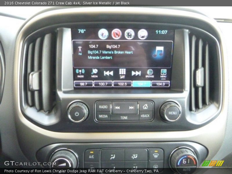 Silver Ice Metallic / Jet Black 2016 Chevrolet Colorado Z71 Crew Cab 4x4