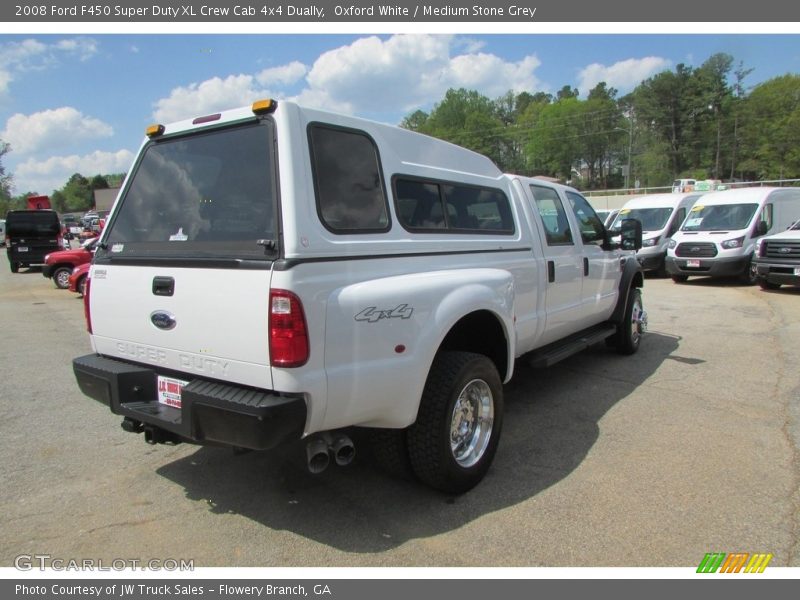 Oxford White / Medium Stone Grey 2008 Ford F450 Super Duty XL Crew Cab 4x4 Dually