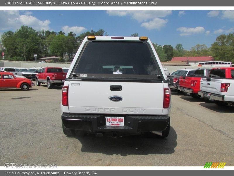 Oxford White / Medium Stone Grey 2008 Ford F450 Super Duty XL Crew Cab 4x4 Dually