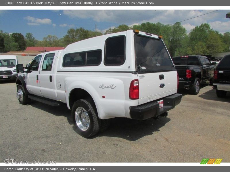Oxford White / Medium Stone Grey 2008 Ford F450 Super Duty XL Crew Cab 4x4 Dually