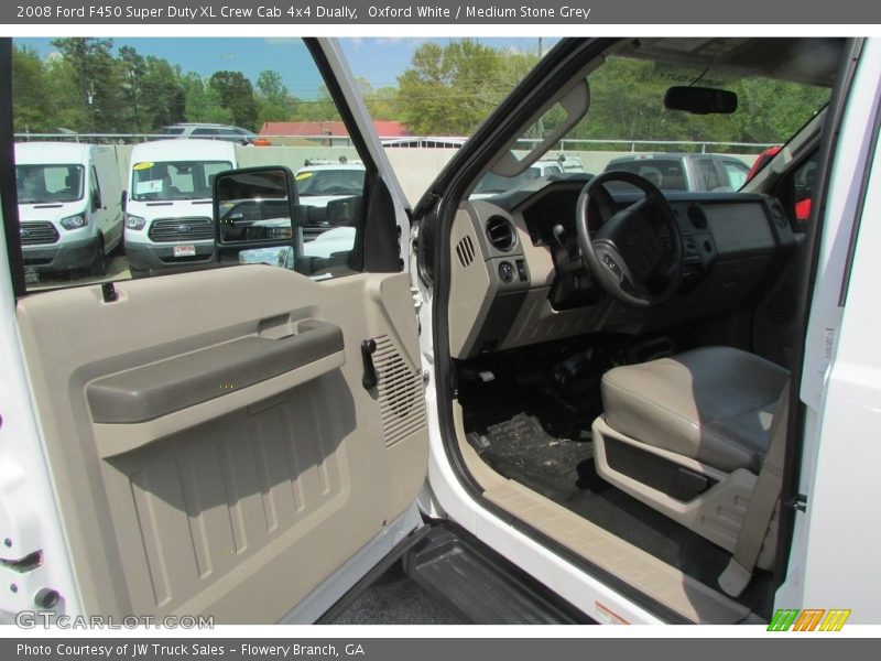 Oxford White / Medium Stone Grey 2008 Ford F450 Super Duty XL Crew Cab 4x4 Dually