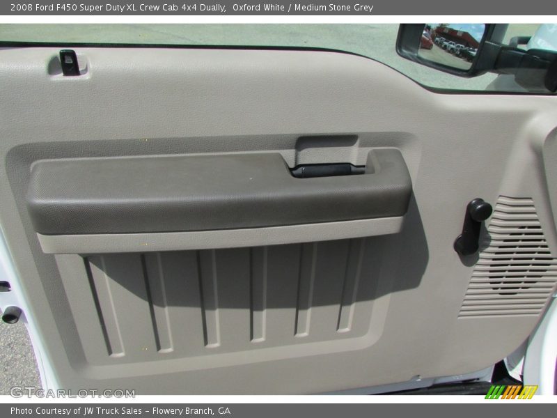 Oxford White / Medium Stone Grey 2008 Ford F450 Super Duty XL Crew Cab 4x4 Dually