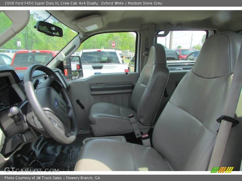 Oxford White / Medium Stone Grey 2008 Ford F450 Super Duty XL Crew Cab 4x4 Dually