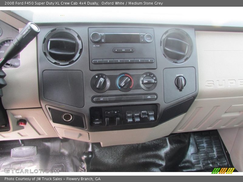 Oxford White / Medium Stone Grey 2008 Ford F450 Super Duty XL Crew Cab 4x4 Dually