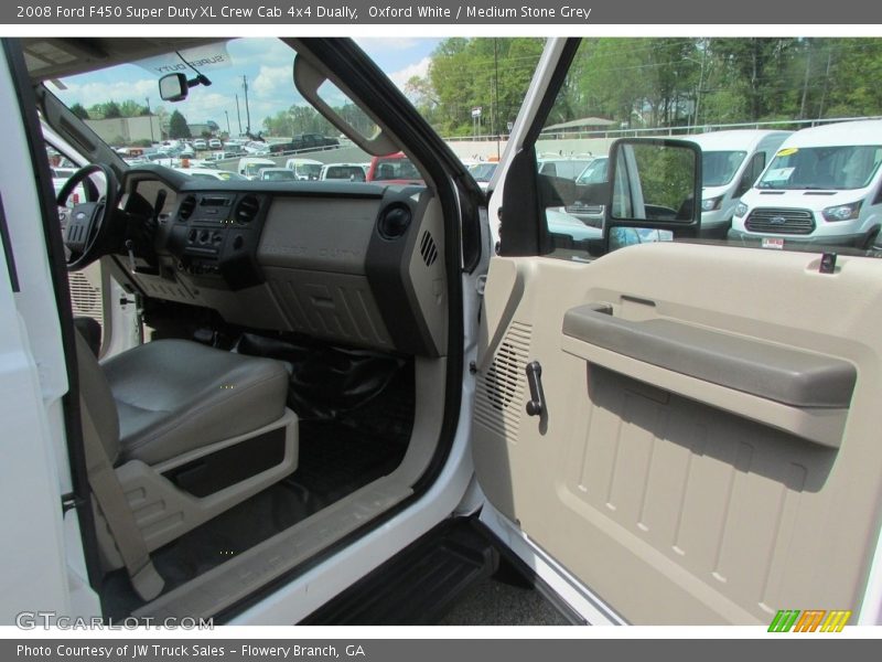 Oxford White / Medium Stone Grey 2008 Ford F450 Super Duty XL Crew Cab 4x4 Dually
