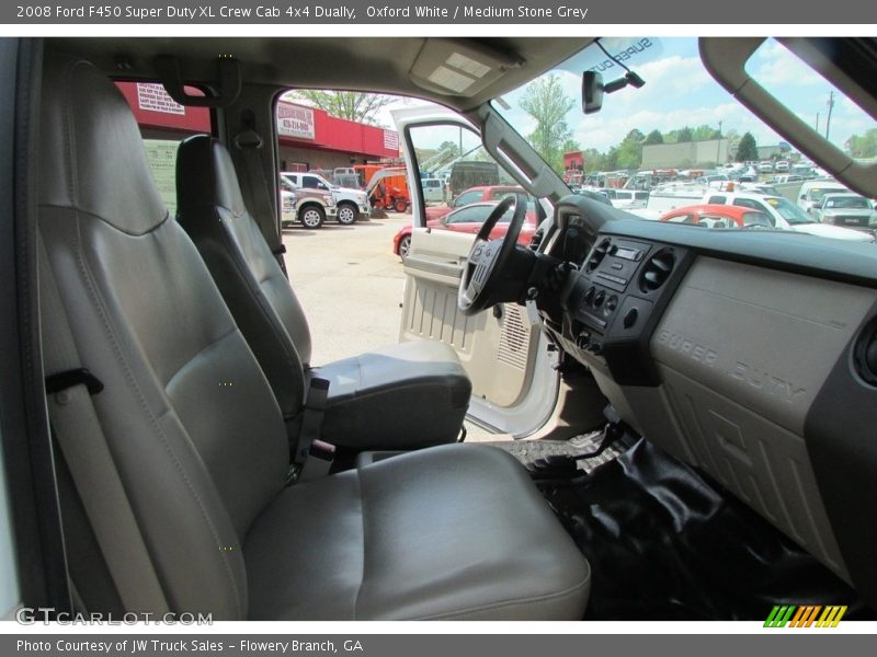 Oxford White / Medium Stone Grey 2008 Ford F450 Super Duty XL Crew Cab 4x4 Dually