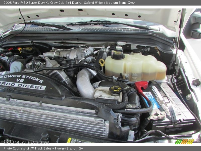 Oxford White / Medium Stone Grey 2008 Ford F450 Super Duty XL Crew Cab 4x4 Dually