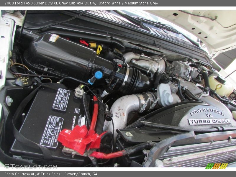 Oxford White / Medium Stone Grey 2008 Ford F450 Super Duty XL Crew Cab 4x4 Dually