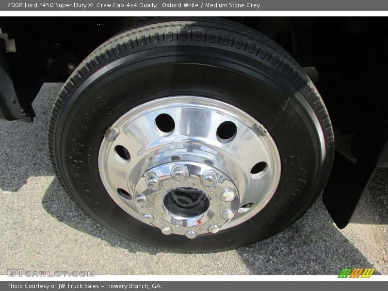 Oxford White / Medium Stone Grey 2008 Ford F450 Super Duty XL Crew Cab 4x4 Dually