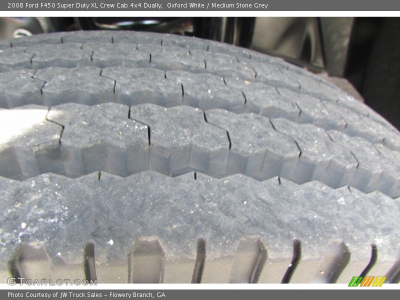 Oxford White / Medium Stone Grey 2008 Ford F450 Super Duty XL Crew Cab 4x4 Dually