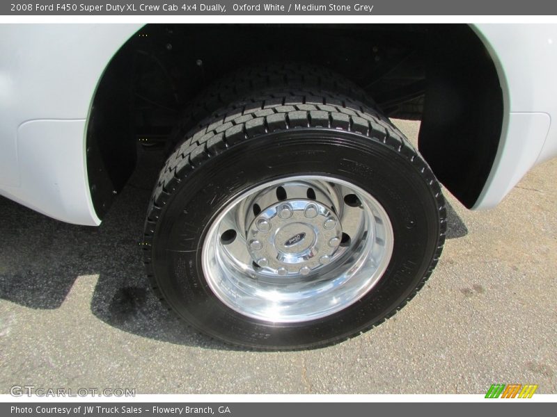 Oxford White / Medium Stone Grey 2008 Ford F450 Super Duty XL Crew Cab 4x4 Dually