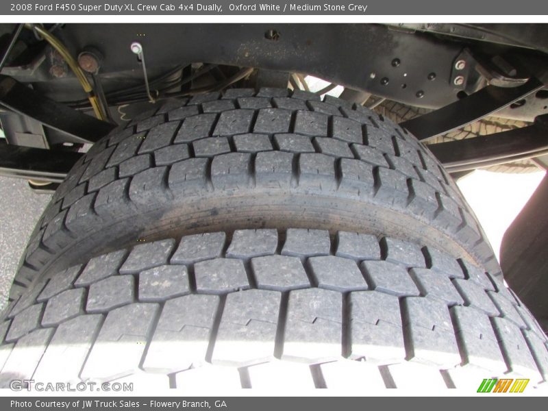 Oxford White / Medium Stone Grey 2008 Ford F450 Super Duty XL Crew Cab 4x4 Dually