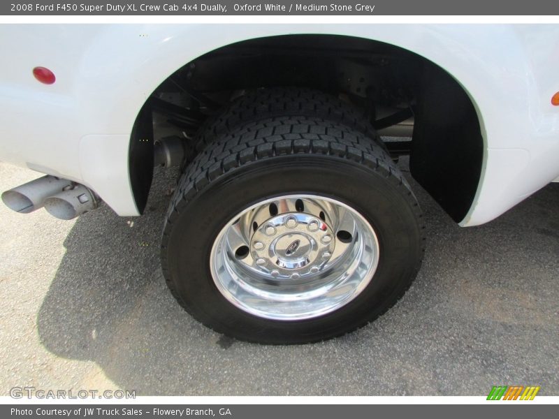 Oxford White / Medium Stone Grey 2008 Ford F450 Super Duty XL Crew Cab 4x4 Dually