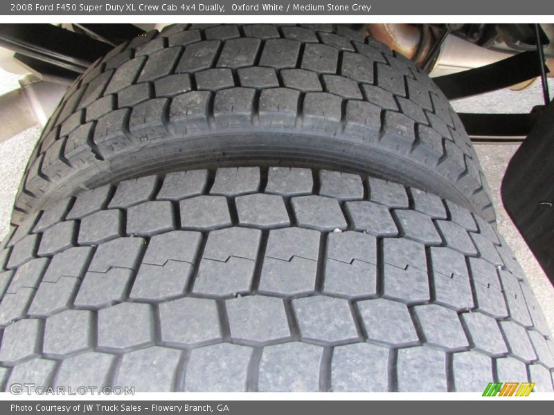 Oxford White / Medium Stone Grey 2008 Ford F450 Super Duty XL Crew Cab 4x4 Dually
