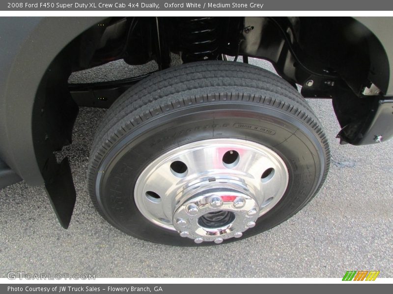 Oxford White / Medium Stone Grey 2008 Ford F450 Super Duty XL Crew Cab 4x4 Dually