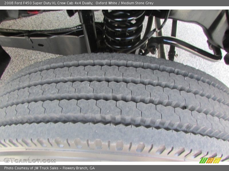 Oxford White / Medium Stone Grey 2008 Ford F450 Super Duty XL Crew Cab 4x4 Dually