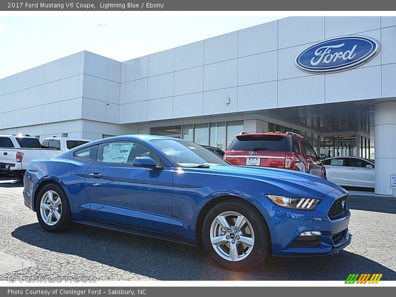 Lightning Blue / Ebony 2017 Ford Mustang V6 Coupe