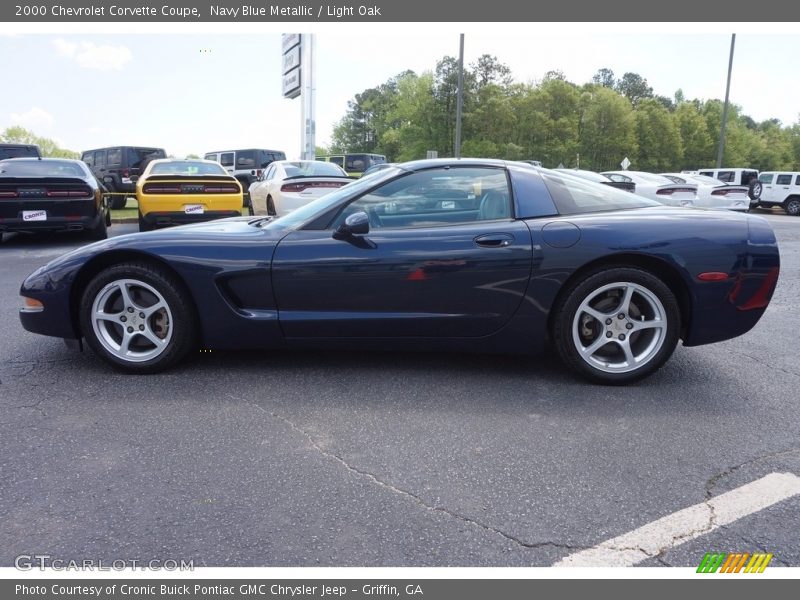 Navy Blue Metallic / Light Oak 2000 Chevrolet Corvette Coupe