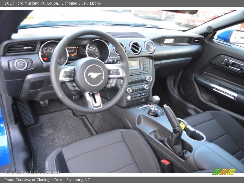Lightning Blue / Ebony 2017 Ford Mustang V6 Coupe
