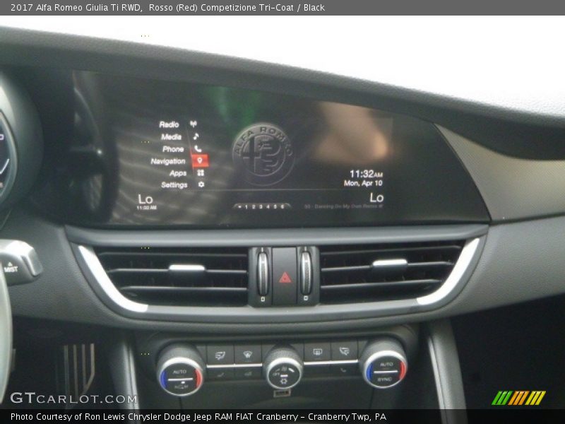 Rosso (Red) Competizione Tri-Coat / Black 2017 Alfa Romeo Giulia Ti RWD