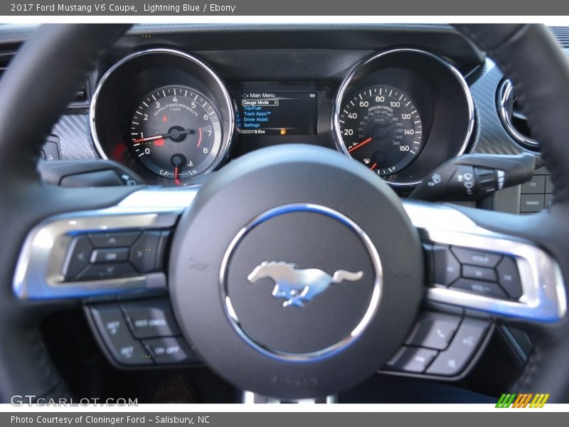 Lightning Blue / Ebony 2017 Ford Mustang V6 Coupe