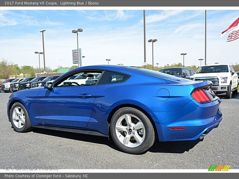 Lightning Blue / Ebony 2017 Ford Mustang V6 Coupe