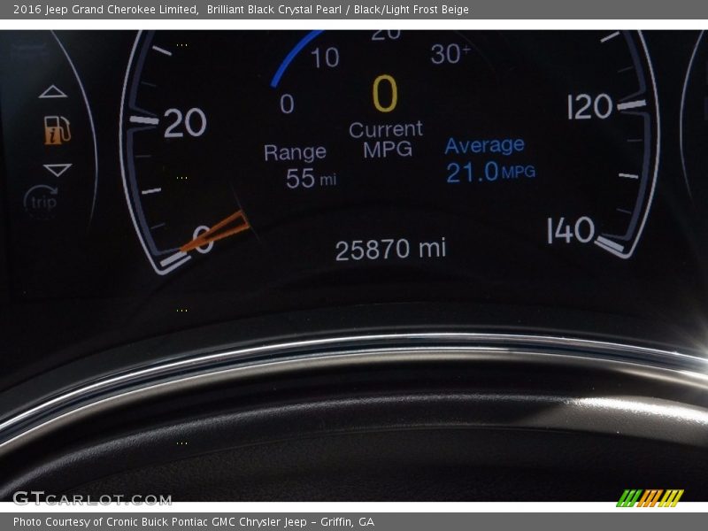 Brilliant Black Crystal Pearl / Black/Light Frost Beige 2016 Jeep Grand Cherokee Limited
