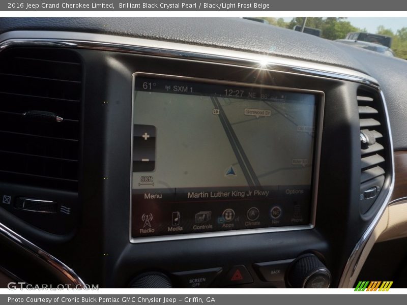 Brilliant Black Crystal Pearl / Black/Light Frost Beige 2016 Jeep Grand Cherokee Limited