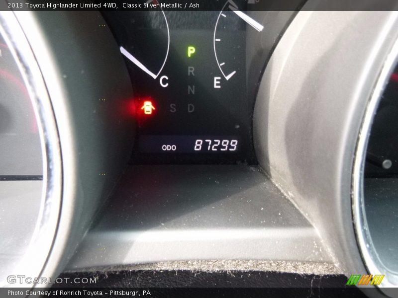 Classic Silver Metallic / Ash 2013 Toyota Highlander Limited 4WD