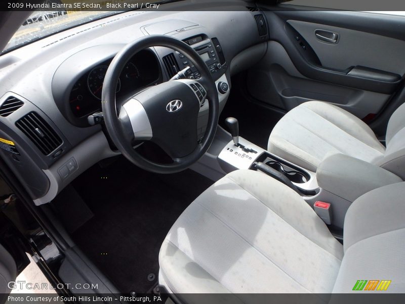 Black Pearl / Gray 2009 Hyundai Elantra SE Sedan