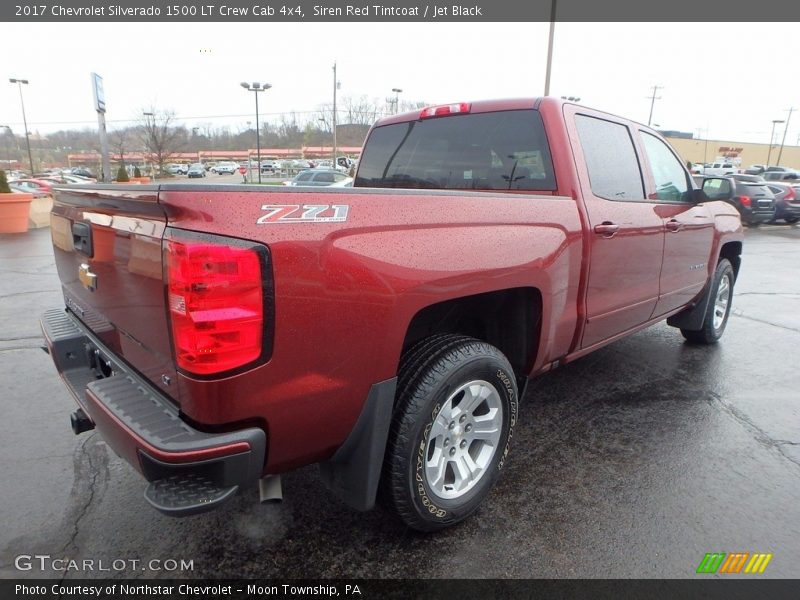 Siren Red Tintcoat / Jet Black 2017 Chevrolet Silverado 1500 LT Crew Cab 4x4