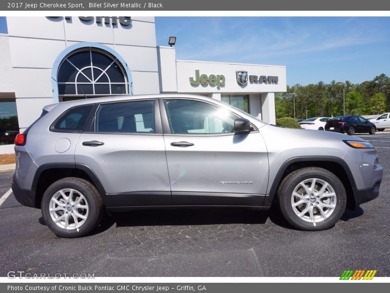 Billet Silver Metallic / Black 2017 Jeep Cherokee Sport