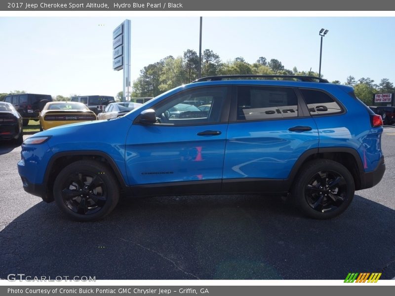 Hydro Blue Pearl / Black 2017 Jeep Cherokee Sport Altitude