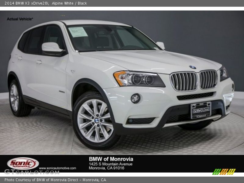 Alpine White / Black 2014 BMW X3 xDrive28i