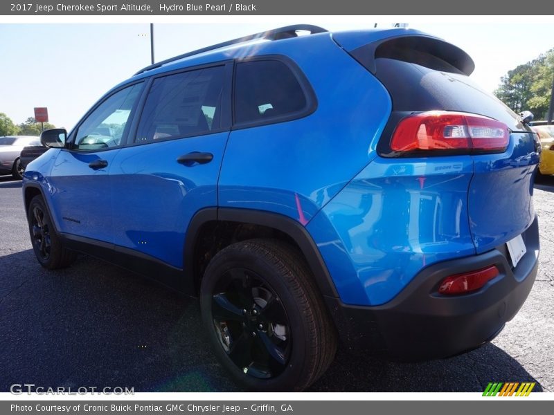 Hydro Blue Pearl / Black 2017 Jeep Cherokee Sport Altitude