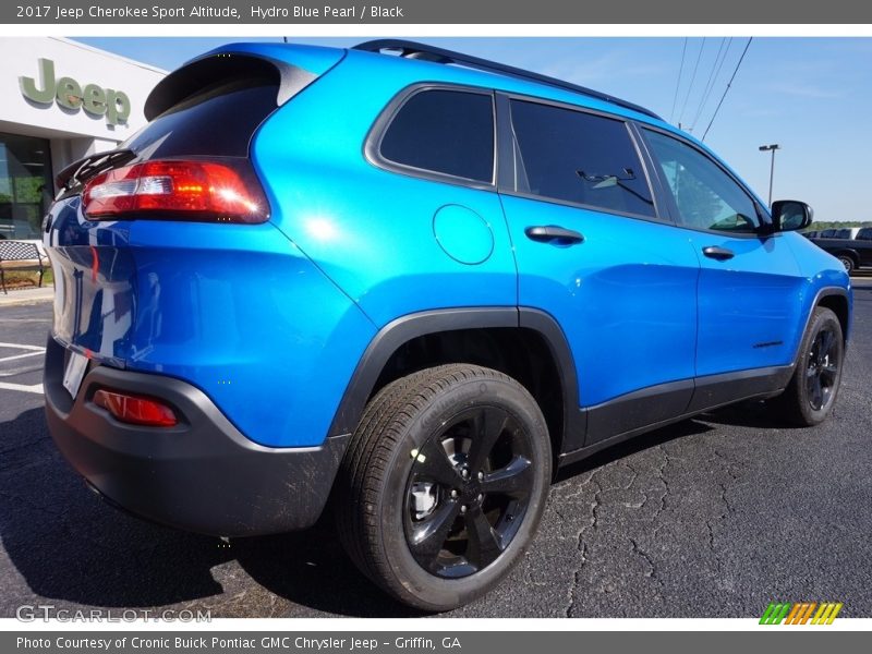 Hydro Blue Pearl / Black 2017 Jeep Cherokee Sport Altitude