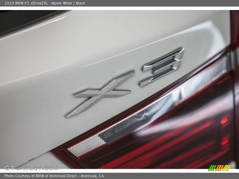 Alpine White / Black 2014 BMW X3 xDrive28i